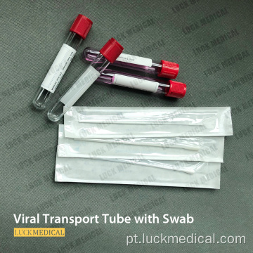 Tubo do sistema de teste de vírus com Swab VTM